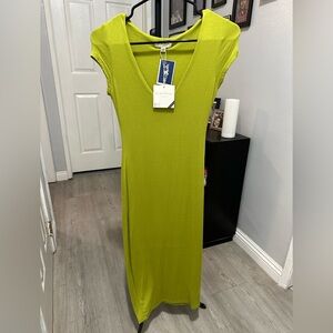 See You Monday Lime Green Maxi Dress